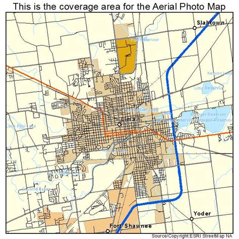 Aerial Photography Map Of Lima Oh Ohio