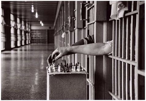 Inmates Playing Chess From Their Prison Cells 1972