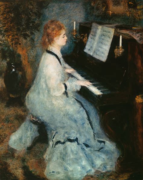 Frau am Klavier Pierre Auguste Renoir als Kunstdruck oder Gemälde