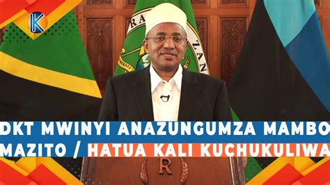 Dkt Mwinyi Anazungumza Mambo 10 Mazito Hatua Kali Kuchukuliwa