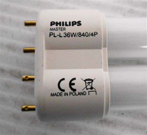2 philips master pl l 4p 36w 840 bulb for use with hf electronic