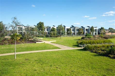 A Row Of Townhousesaustralian Homes In A Suburb Melbourne Vic