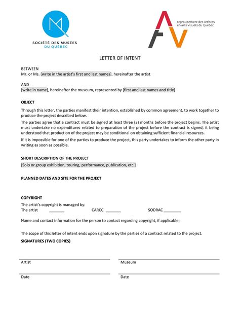40 Letter Of Intent Templates And Samples For Job School Business