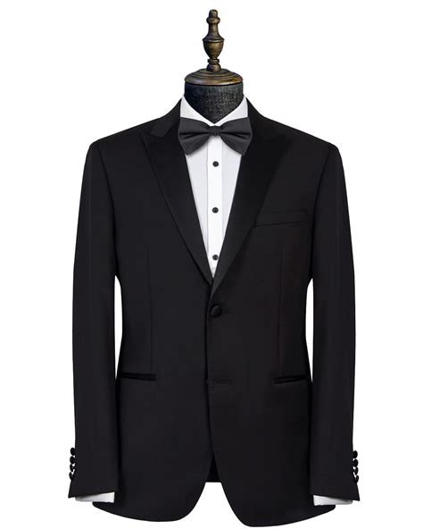 Gibson Black Peak Lapel Tuxedo Black Jacket Suiting