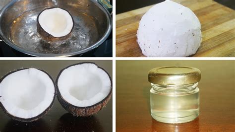 How To Make Coconut Oil Simple Method Of Removing Coconut Flesh From