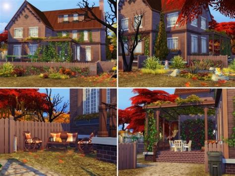The Sims Resource Autumn Leaves House By Mychqqq • Sims 4 Downloads