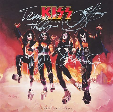 Kiss Band Signed Destroyer Ressurected Album Artist Signed