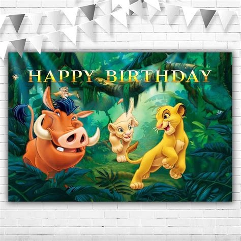 Youran Lion King Backdrop For Birthday Party 5x3 Jungle Safari Lion