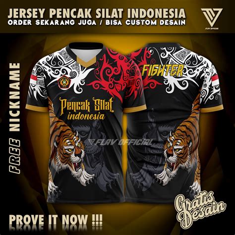 Jual Kaos Jersey Harimau Pencak Silat Indonesia Ipsi Ikspi Psht