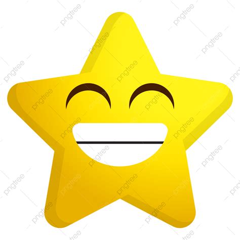 Gambar Bintang Vektor Bahagia Dengan Wajah Tersenyum Lebar Vektor