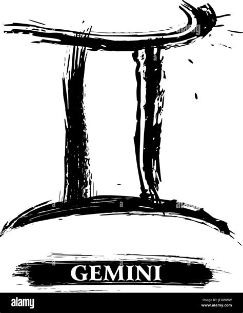 Astrology Twins Zodiac Horoscope Sign Gemini Pictogram Symbol