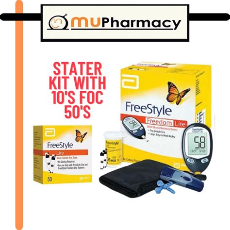 New Freestyle Freedom Lite Glucometer Stater Kit With S Test Strips Foc S S Test