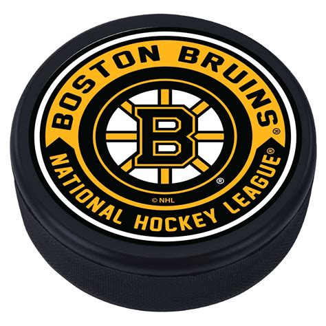 Boston Bruins Textured Raised Letters 5 Hockey Puck Pkg Established
