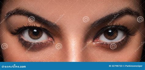 Beautiful Female Eyes Stock Image Image Of Eyes Eyelashes 32798733
