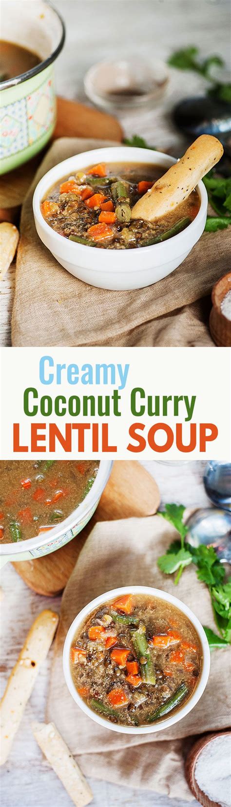 Bring to a boil and cook for about 10 mins. Creamy Coconut Curry Lentil Soup | Recipe | Curried lentil ...