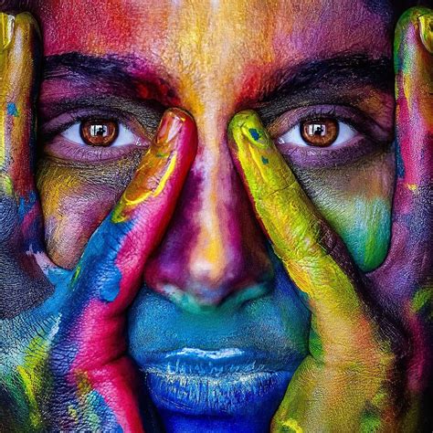 Girl Face Colorful Colors Artistic Painting By Khaled Elsharkwy Pixels