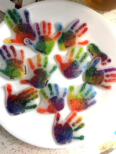 Handprint Shrinky Dink Keychains Crafty Morning