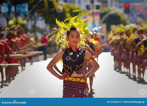 Girls Portrait With Traditional Igorot Clothing Editorial Stock Photo