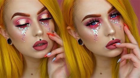 Chunky Glitter Tears Grunge Princess Makeup Evelina Forsell Youtube