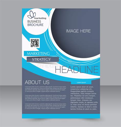 Flyer Template Business Brochure Editable A4 Poster For Design Stock