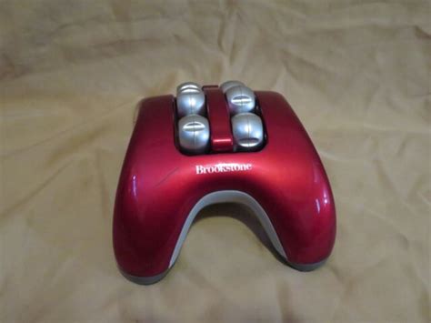 Brookstone Rolling Muscle Massager Battery Operated Compact Portable Red And Gray Ebay