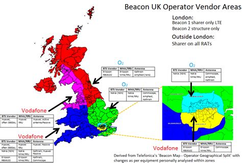 Vodafone And O2 4g Masts By Beacon Area