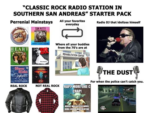 The Classic Rock Radio Station In Southern San Andreas Starter Pack