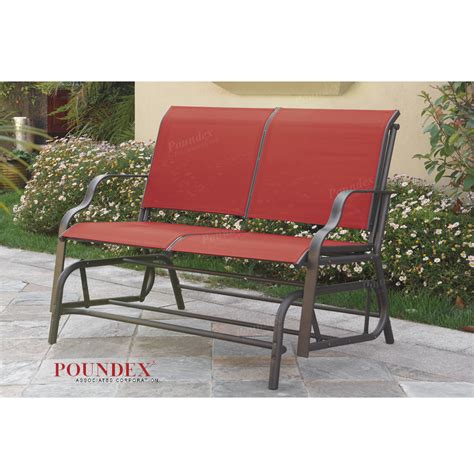 Home Patio Outdoor Furniture Outdoor Loveseat Glider P50120 By Poundex