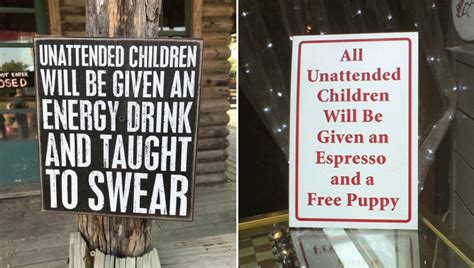 The Funniest Unattended Children Warning Signs