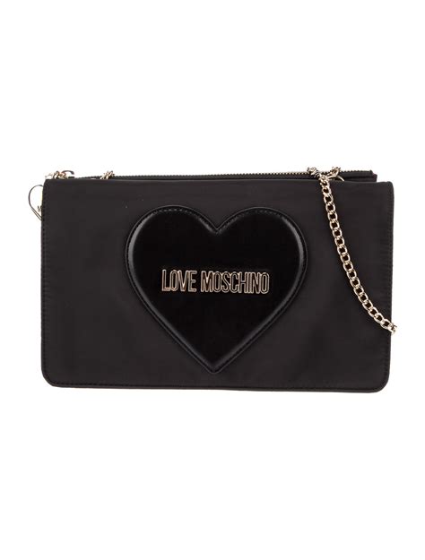 Love Moschino Nylon Crossbody Bag Black Crossbody Bags Handbags