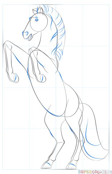 How to draw a wild. How to draw a mustang horse step by step. Drawing ...