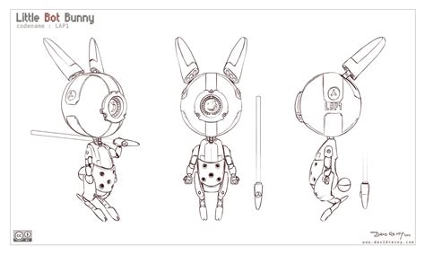 Free 3d Model Sheet Little Bot Bunny Character Model Sheet Robot