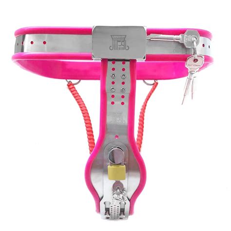 Bdsm Women Stainless Steel Silicone Female Chastity Belt Pants Sex Toys For Woman Lock Bondage