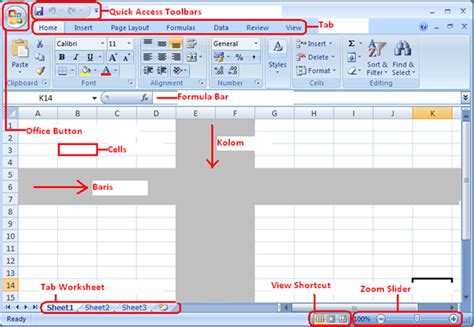Komponen Komponen Dalam Microsoft Excel Beserta Fungsinya Seputar