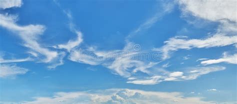 Peaceful Nature Scenery Blue Sky With Clouds Stock Image Image Of