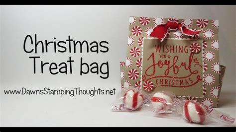 Christmas Treat Bag Using Candy Cane Lane Designer Paper From Stampin