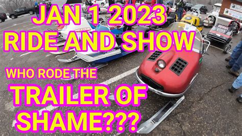 Jan 1st 2023 Ride To The Vintage Snowmobile Show In Withrow Mn Ditch