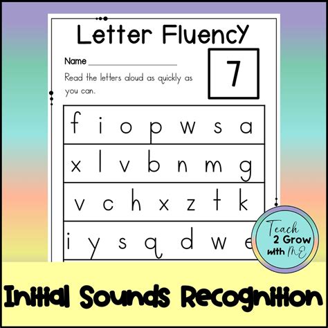 Letter Fluency Letter Naming And Sounds L No Prep Letter