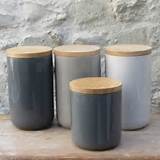 Grey Kitchen Storage Jars Pictures