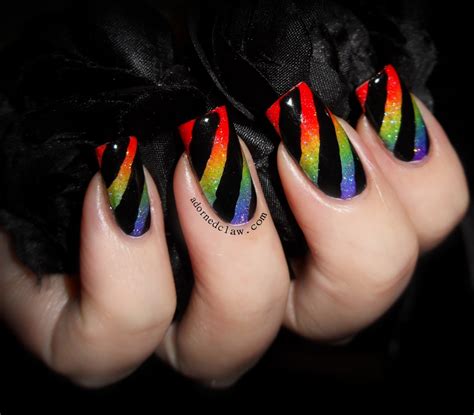 31dc2014 Day 9 Rainbow Nails The Adorned Claw