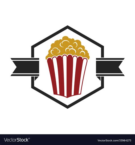 Popcorn Logo Royalty Free Vector Image Vectorstock
