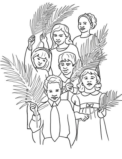 Palm Sunday Printable Coloring Pages Printable World Holiday