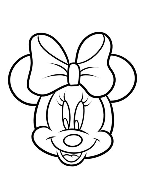 Ausmalbild Gesicht Minnie Maus Besteausmalbilderde