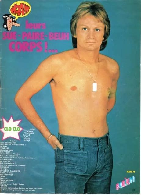 Claude Francois Torse Nu Shirtless Coupure De Presse Page Hot Sex Picture