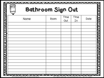 Best Images Of Restroom Sign Out Sheet Printable Bathroom Sign Out