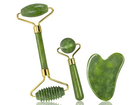 Gua Sha And Jade Roller Face Roller Guasha Facial Massage Tool 4 In 1 Shop Today Get It