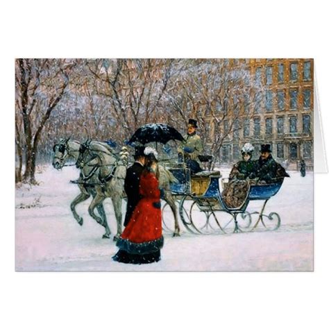 Vintage Winter Scene Christmas Cards