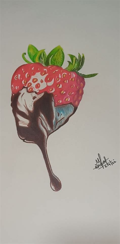 Strawberry Realistic Drawing In 2022 Realistic Drawings Drawings