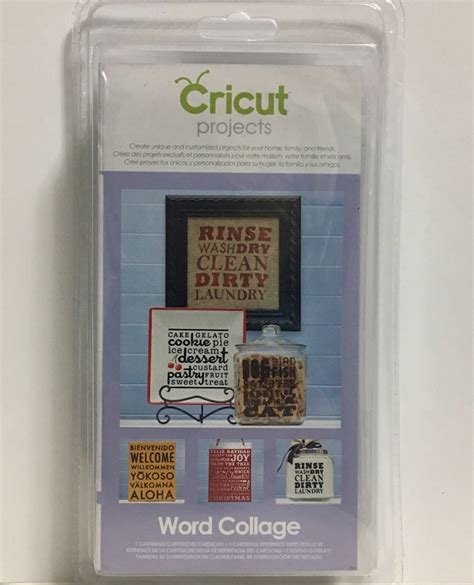 Cricut Word Collage Cartridge Subway Art Crafts Cards Vinyl Decor Iron