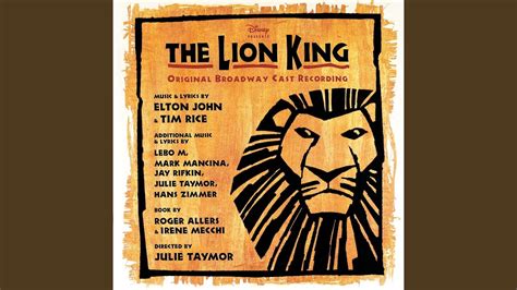 They Live In You From The Lion Kingoriginal Broadway Cast Recording